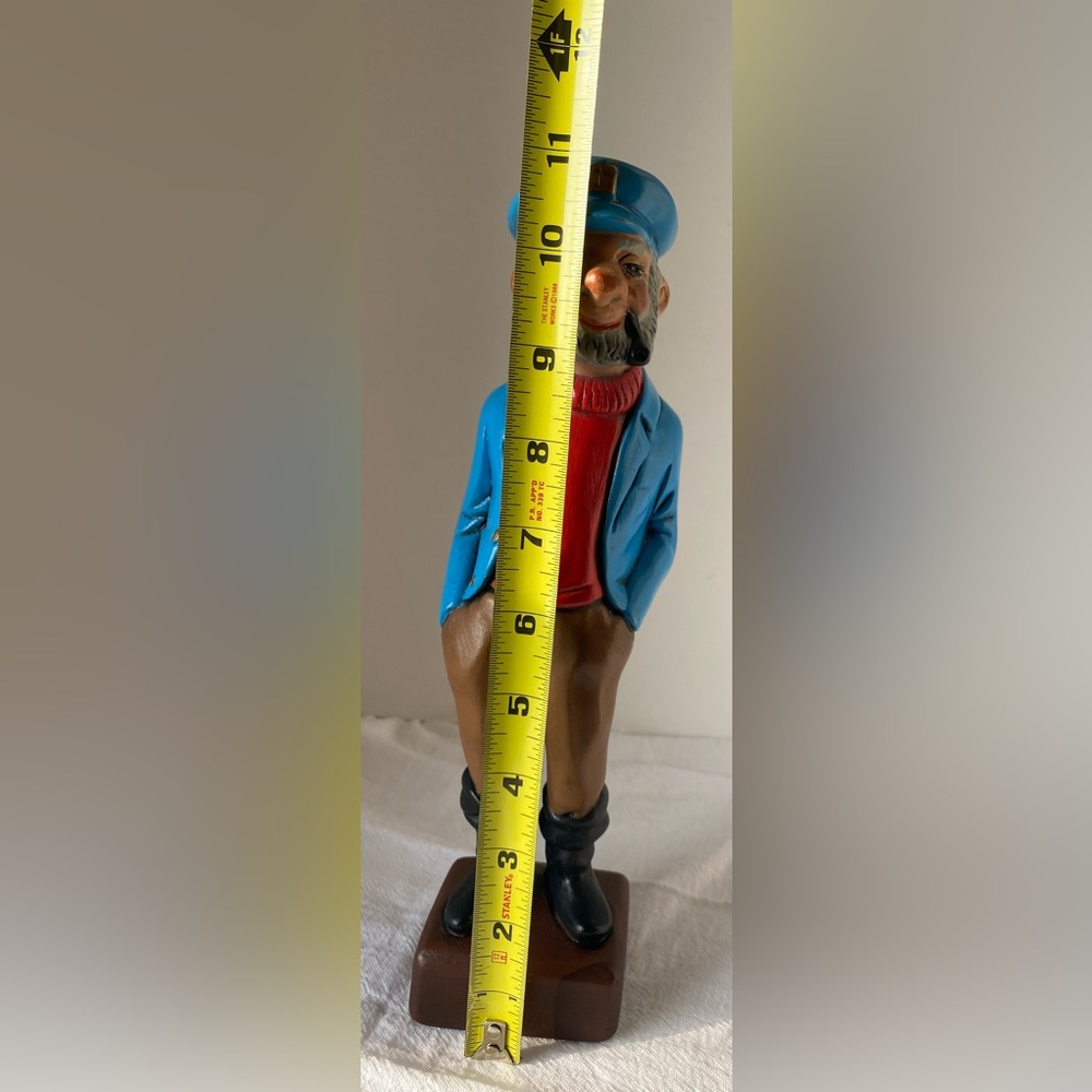 Nautical Sea Captain Fisherman Ceramic Figure Vintage 11" Signed 1968 - Picture 9 of 12